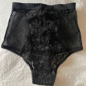 Lace High Waist Panties- Black- NWOT